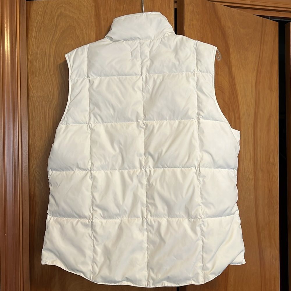 Lands’ End White Goosedown Puffer Vest Women’s Large - Picture 2 of 5